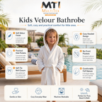 Kids' Plush Bathrobe – Soft, Cozy & Comfortable Hooded Robe