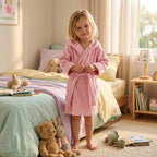 Kids' Cozy Hooded Bathrobe – Soft Plush Robe for Boys & Girls