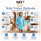 Kids' Plush Bathrobe for Boys & Girls – Soft Cozy Hooded Bathrobe