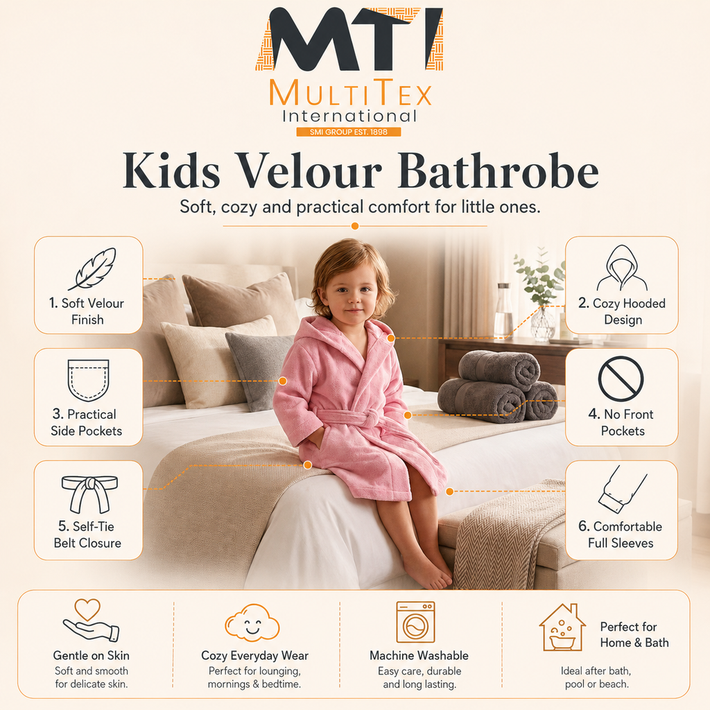 Kids' Cozy Hooded Bathrobe – Soft Plush Robe for Boys & Girls
