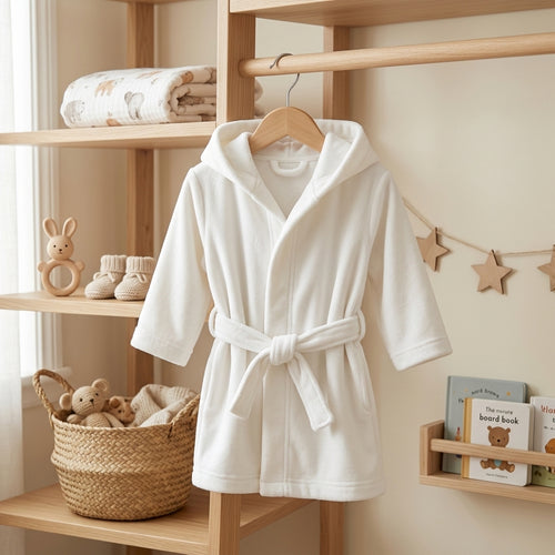 Kids' Plush Bathrobe – Soft, Cozy & Comfortable Hooded Robe