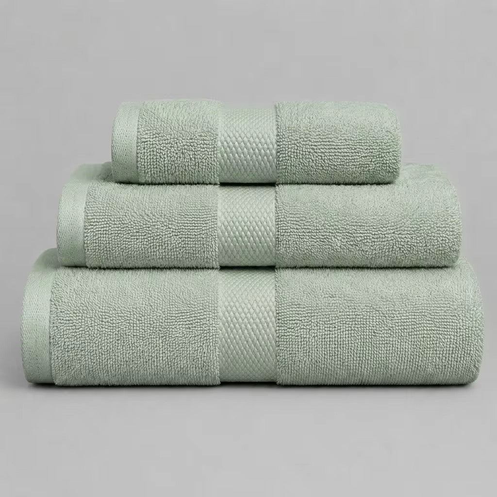 Luxury Towel Set – 3 Piece | Soft & Absorbent Bath Towels – Sage Green