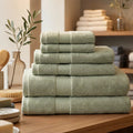 Luxury Towel Set – 6 Piece | Soft & Absorbent Bath Towels – Sage Green
